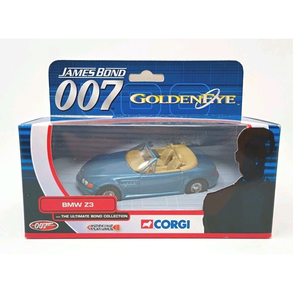 Corgi James Bond 007 BMW Z3 Blue Golden Eye Diecast Blue Convertible NEW
